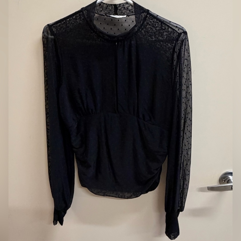 New Black Sheer Blouse